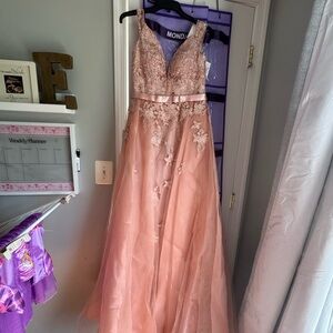 Elegant Pink Floral Gown